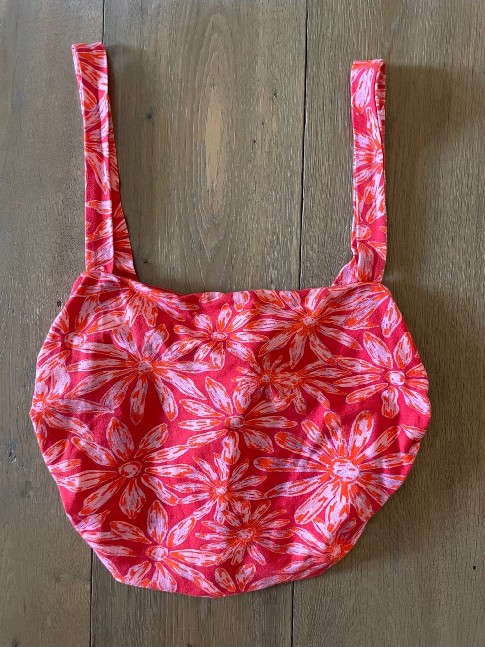 Free People Red & Pink Floral Crop Top
